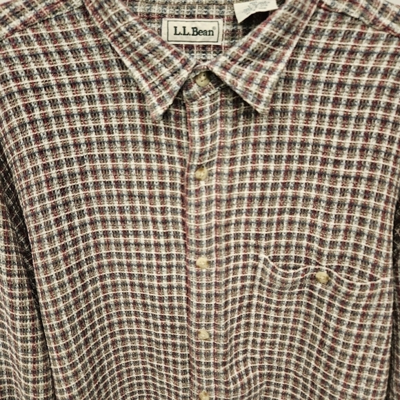 Mens LL Bean Long Sleeve Button Up Size Large Tall - Picture 3 of 4